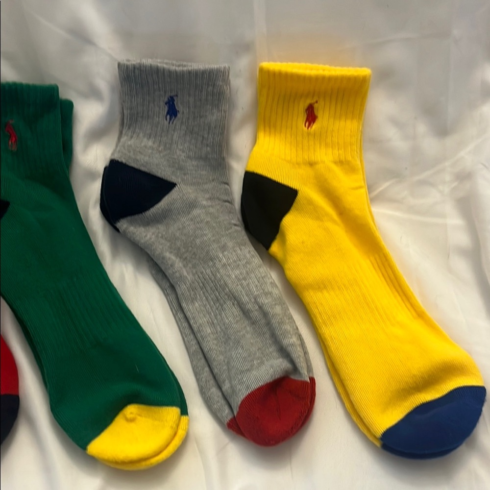 Polo by Ralph Lauren Red and Green Casual Socks - Picture 3 of 3